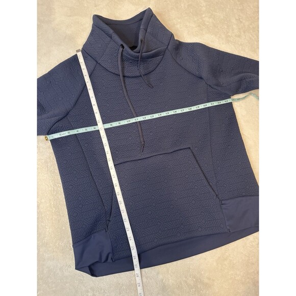 ATHLETA Jacquard Elevation Maroon Pullover Sweatshirt Large Blue Quilted - Picture 4 of 7